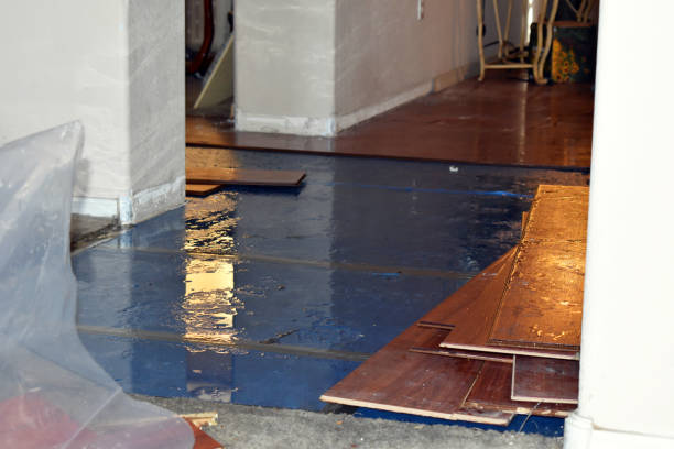 Professional Storm Water Damage Restoration technician working in Los Alamos, CA